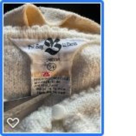 Vintage Cream Knit Cardigan Sweater Pearl Beads Sz S - Picture 11 of 11